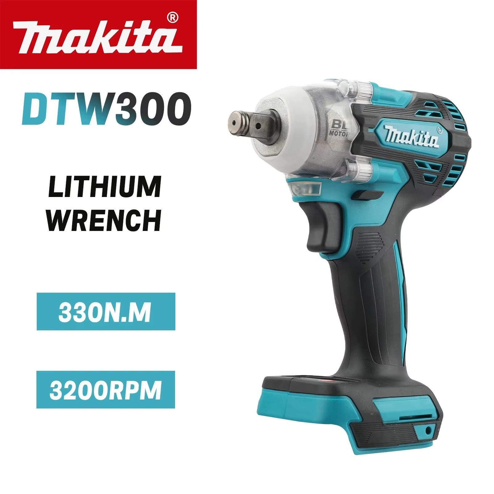 1/2" Brushless Impact Wrench For Makita 18V | DTW300 Type Bare Tool
