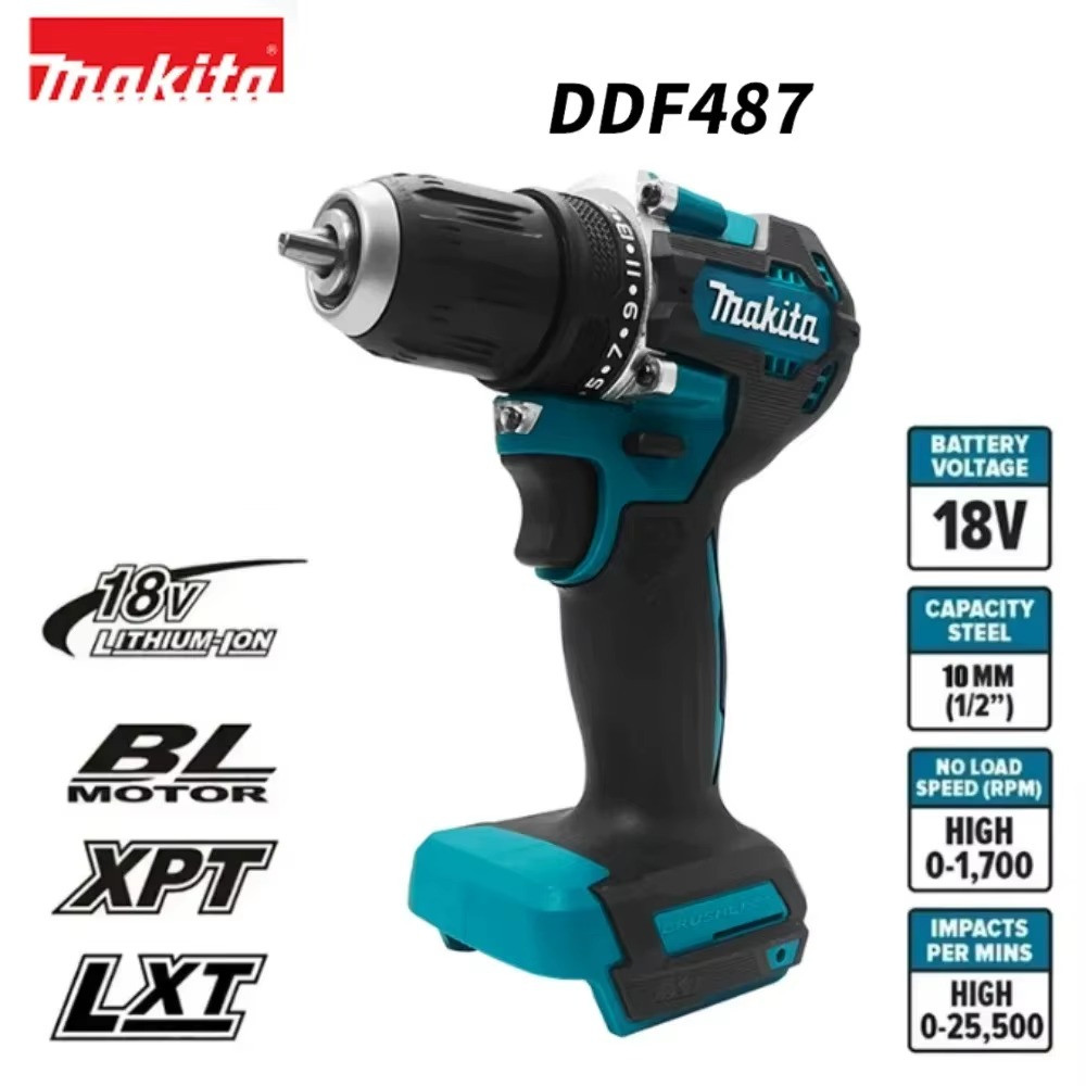 18V Brushless Cordless Drill Driver For Makita | DDF487 Type Bare Unit