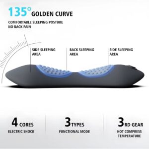 3-in-1 Electric Back Massager Lumbar Support Pillow Heat Vibration Memory Foam