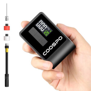 COOSPO Mini Electric Air Pump Portable Digital Inflator 120PSI 500mAh MTB Road