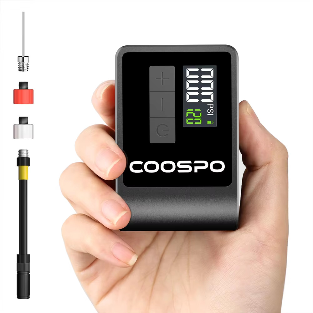 COOSPO Mini Electric Air Pump Portable Digital Inflator 120PSI 500mAh MTB Road - Image 7