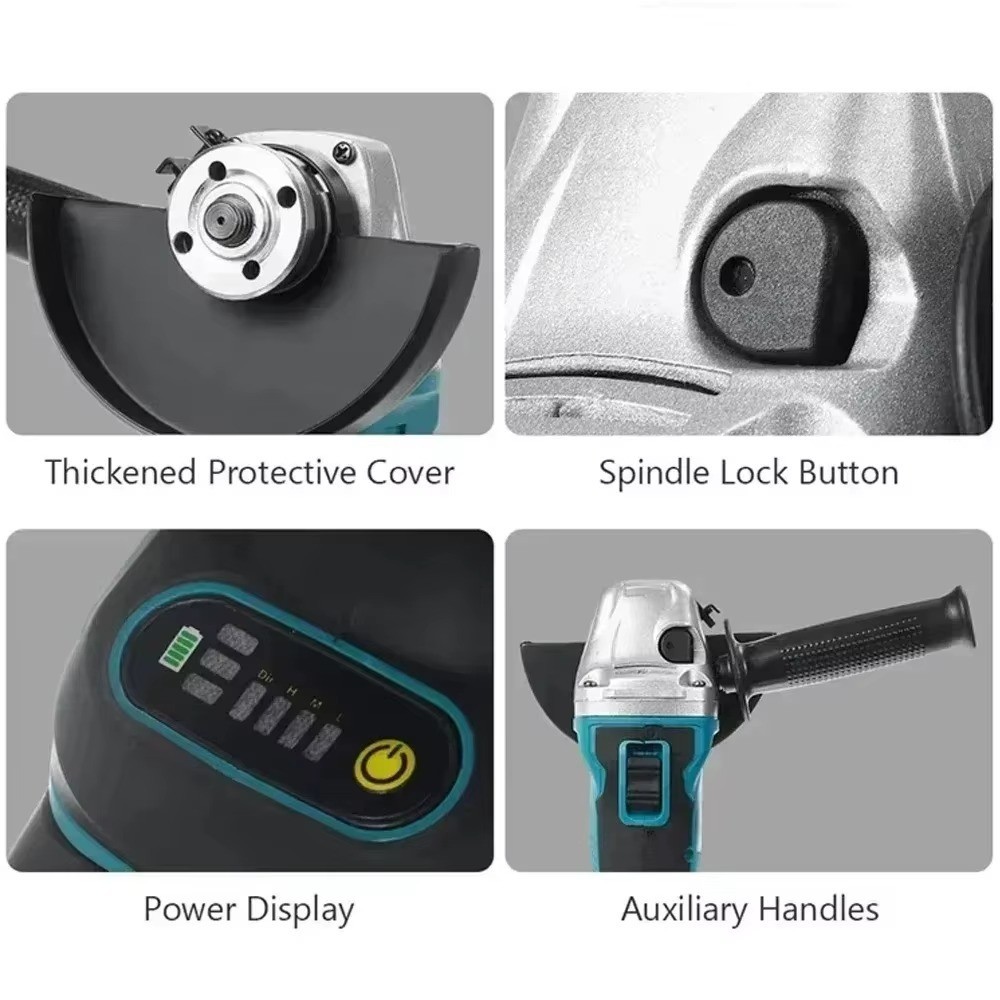 DGA404 Style Brushless Cordless Angle Grinder 125mm For Makita 18V LXT Bare Tool - Image 8