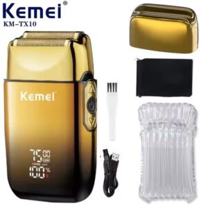 KEMEI Electric Shaver Razor Foil LCD Beard Trimmer Cordless Rechargeable KM-TX10