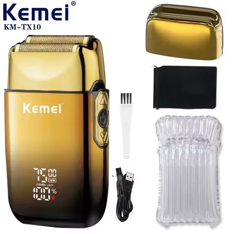 KEMEI Electric Shaver Razor Foil LCD Beard Trimmer Cordless Rechargeable KM-TX10