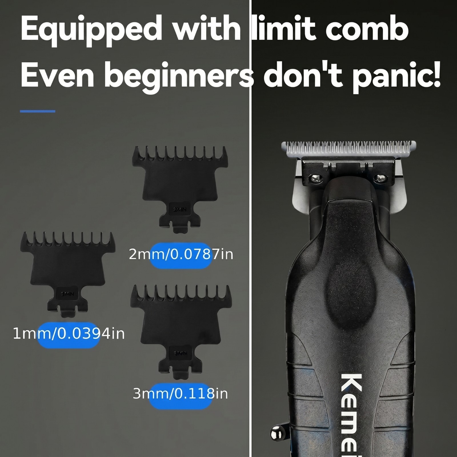 Kemei KM-2293 Hair Clipper Professional Electric Rechargeable Barber Trimmer - Image 2
