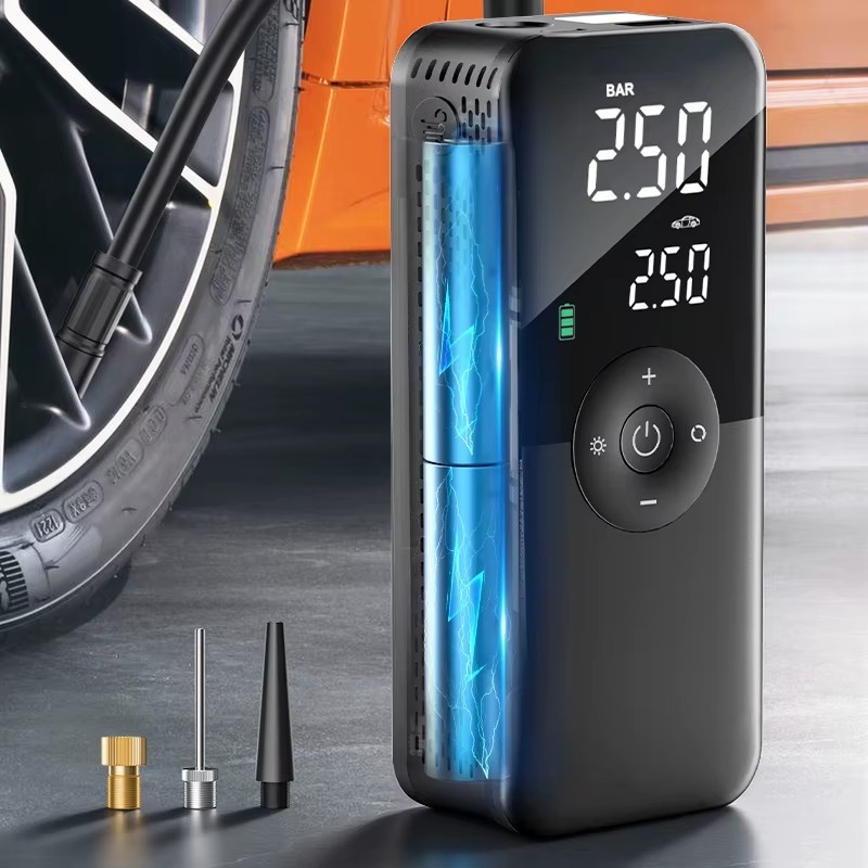 Rechargeable Digital Air Pump Tyre Inflator Cordless Compressor Car Bike 94PSI - Image 5